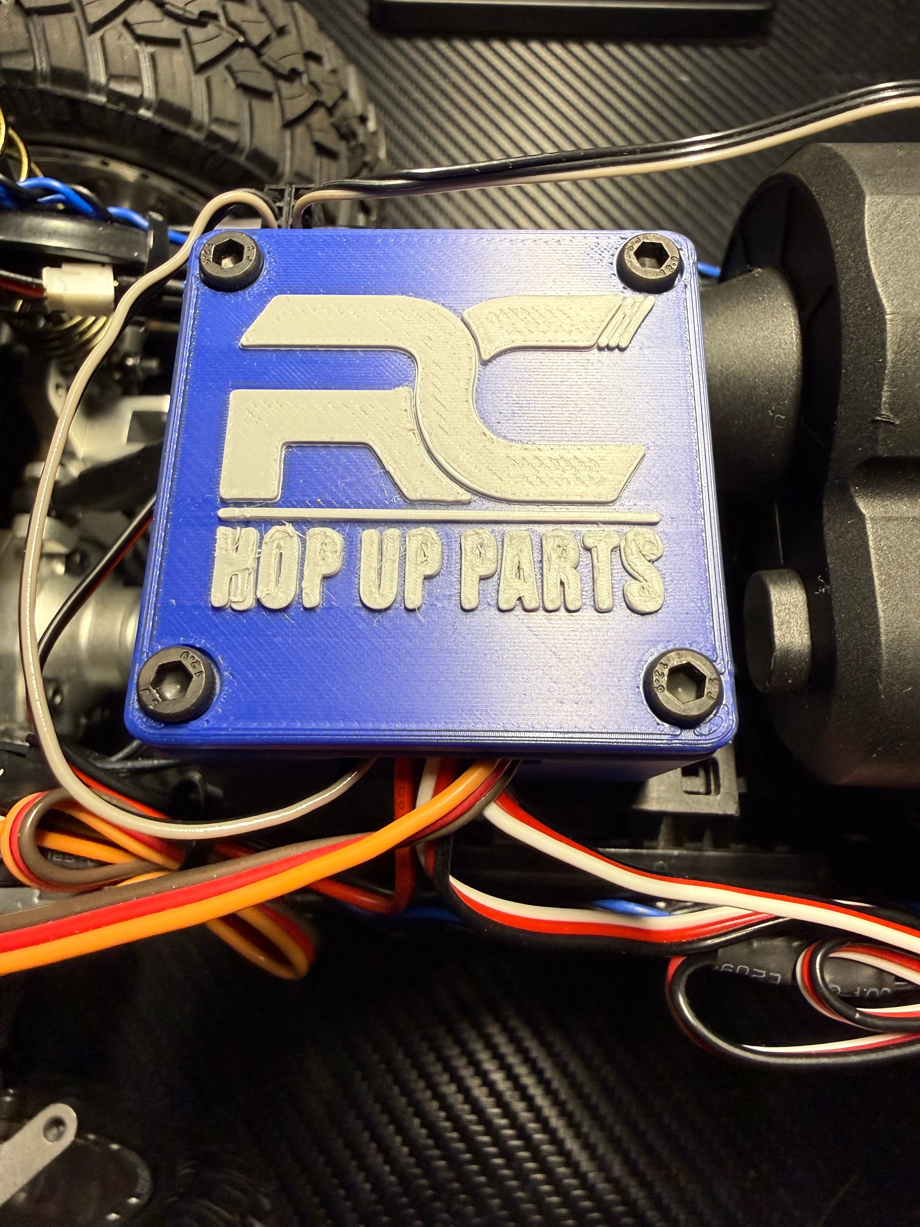RC Hop Up Parts Large RC Receiver Box Red, Threaded M3 Inserts and Lid for CEN Racing F450, F250, Sicario