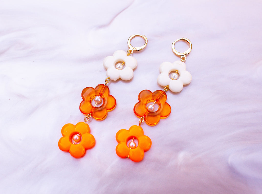 Orange Cream Flower Dangles
