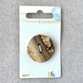 Felsic Sandstone - Precious Elements - 2 Hole - 32mm - Tan