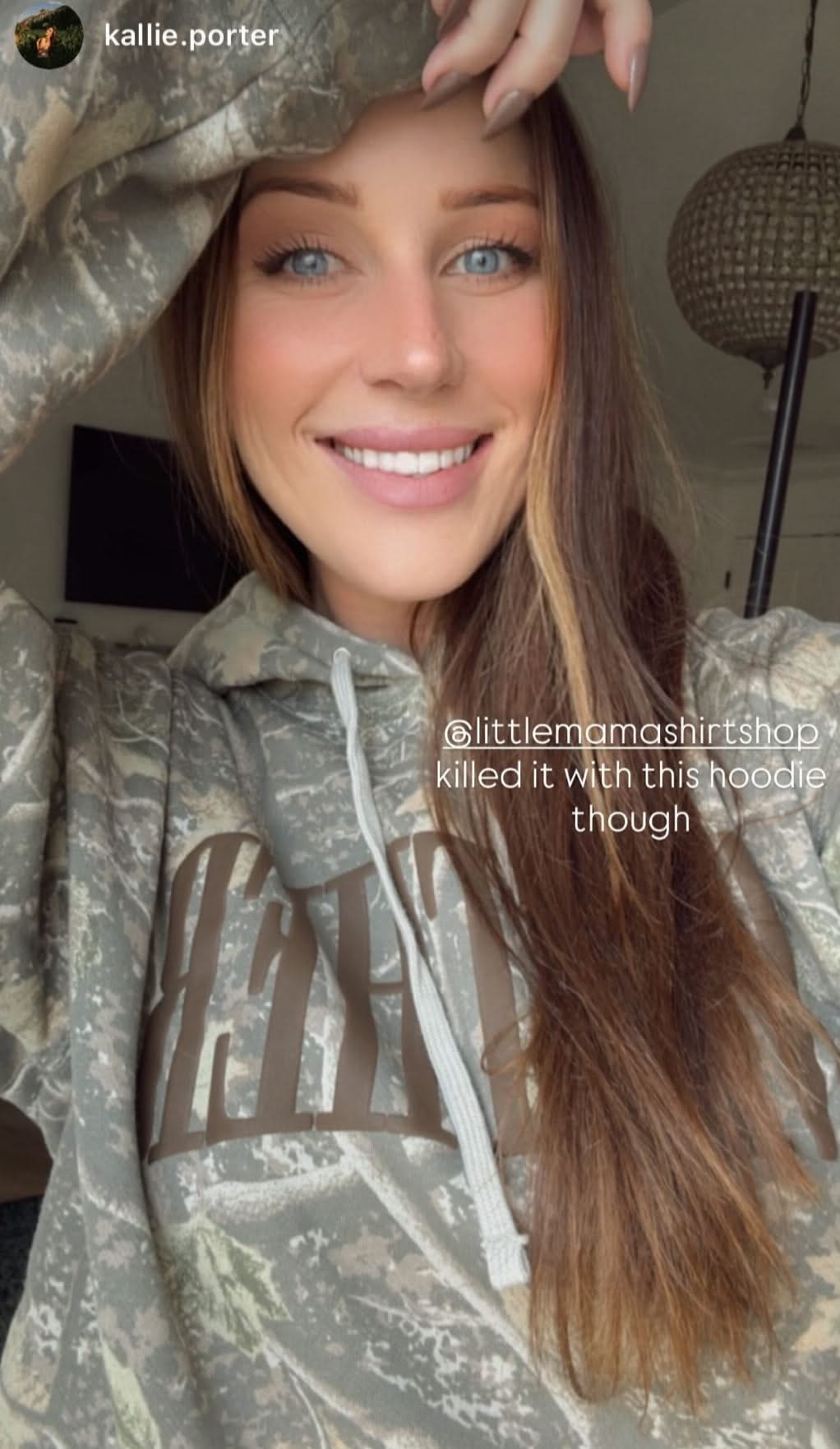 MOTHER Core Camo – Puff Print Hoodie | Little Mama Shirt Shop