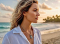 Gorgeous Mary Madonna halo nimbus Necklace Full Facial Profile Catholic Holy Mary Mother of God All Tin Antiqued Waterproof