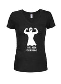 I’ve been exorcising Juniors V Neck T-Shirt