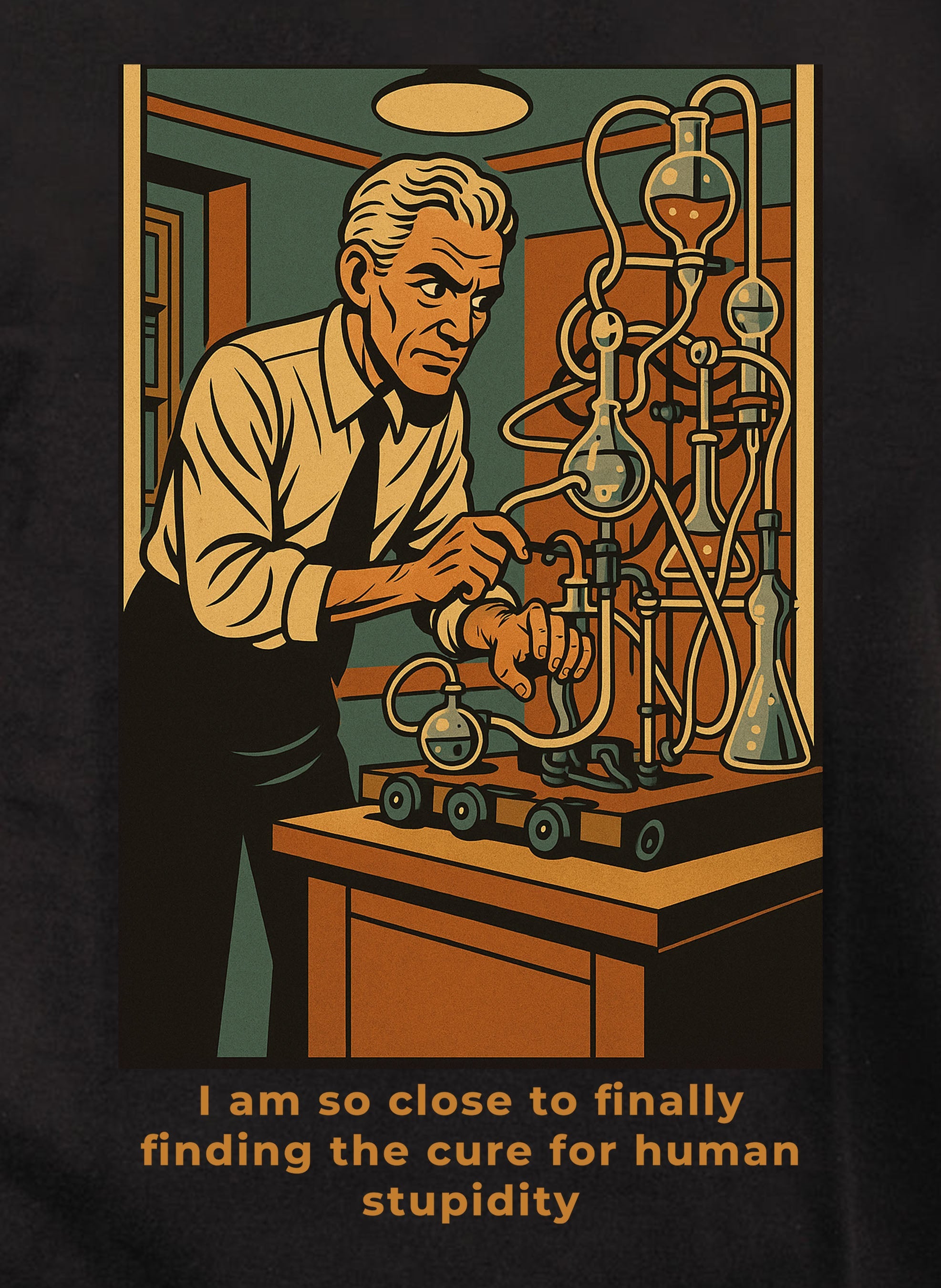 I am so close to finally finding the cure for human stupidity Kids T-Shirt