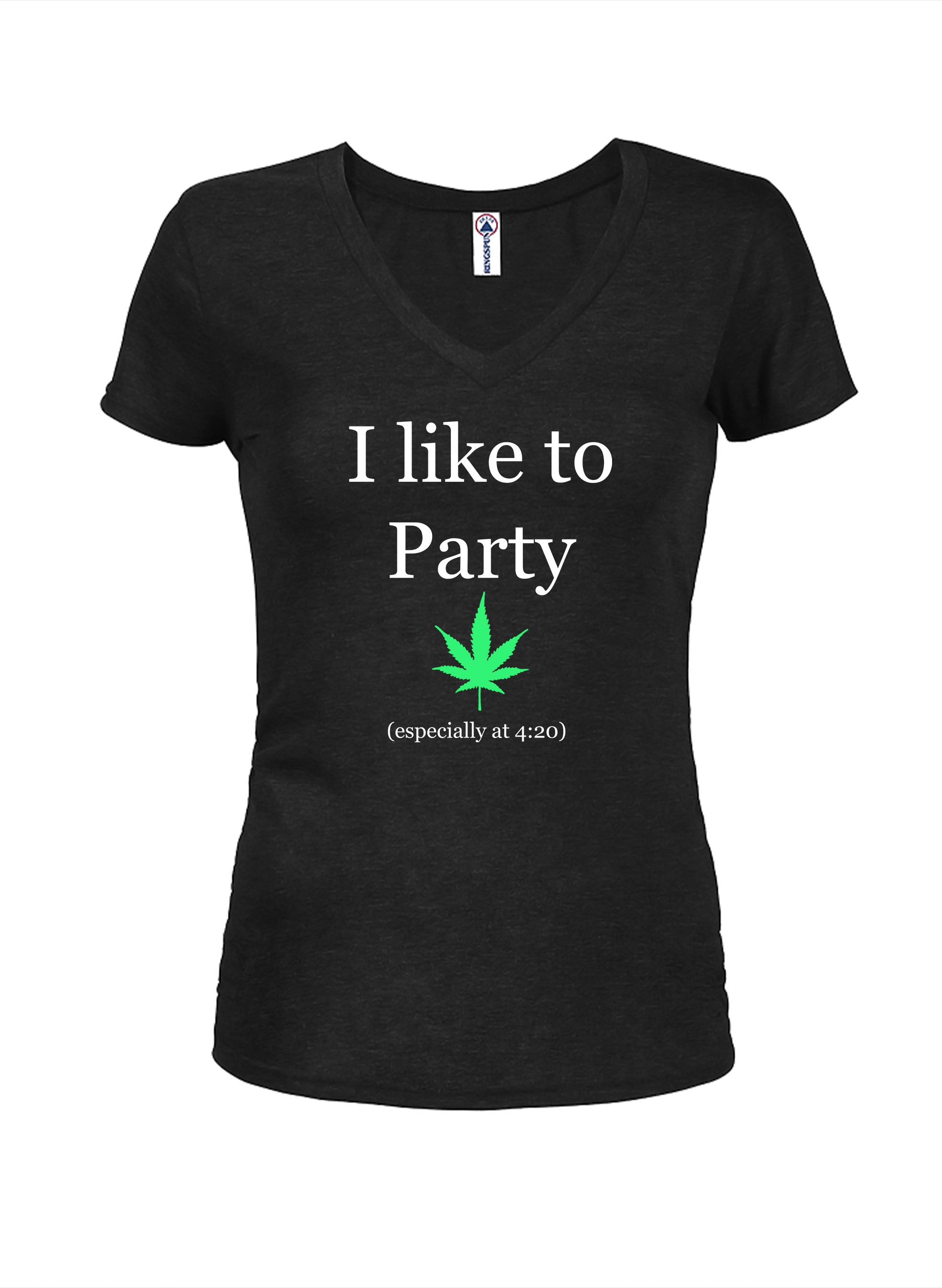 I like to Party at 420 Juniors V Neck T-Shirt