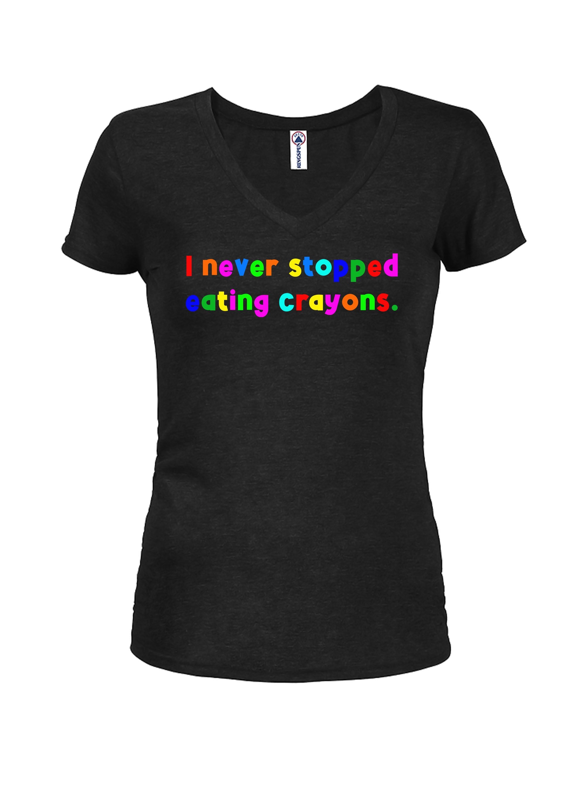I never stopped eating crayons Juniors V Neck T-Shirt