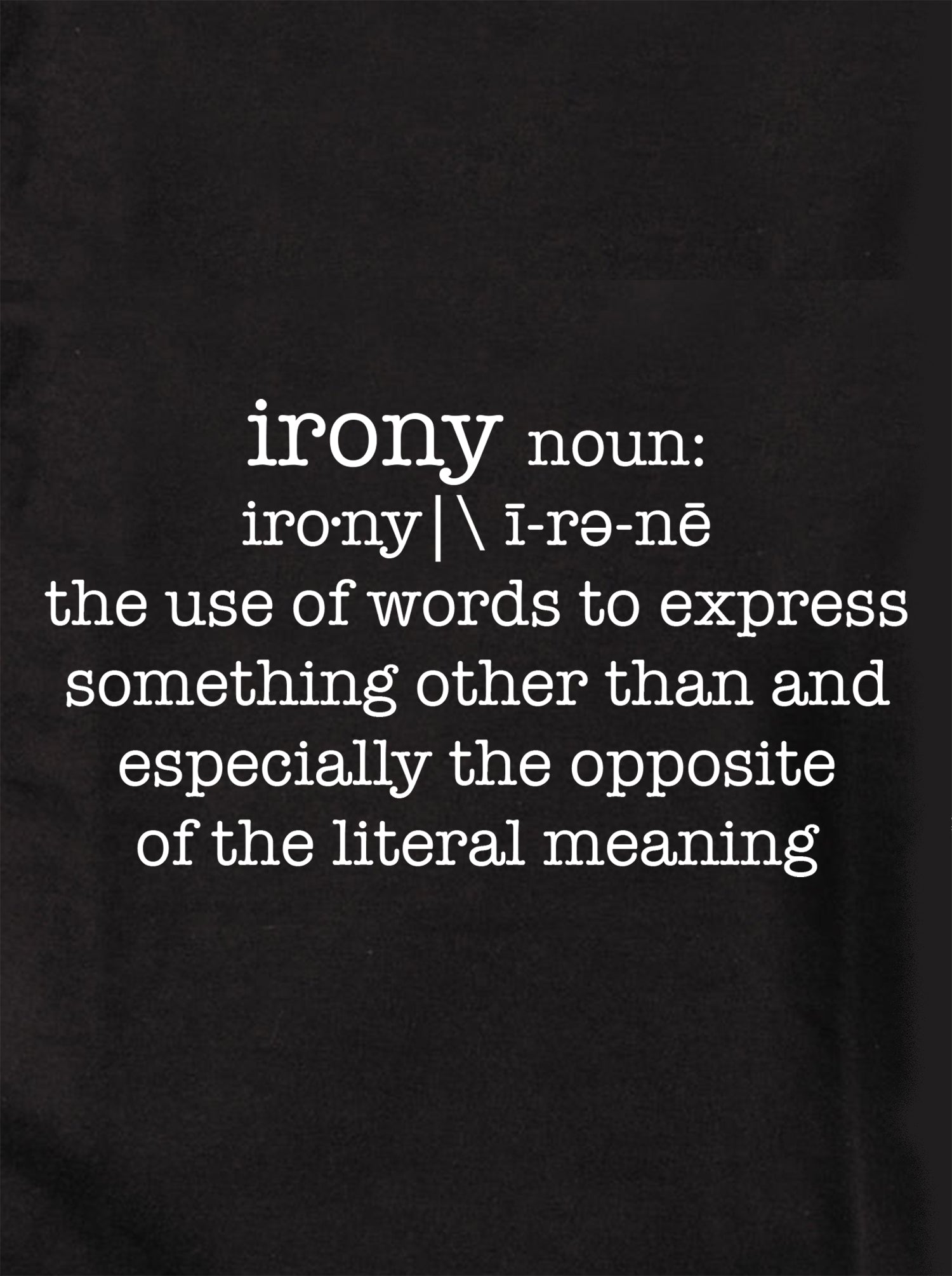 Irony definition Kids T-Shirt