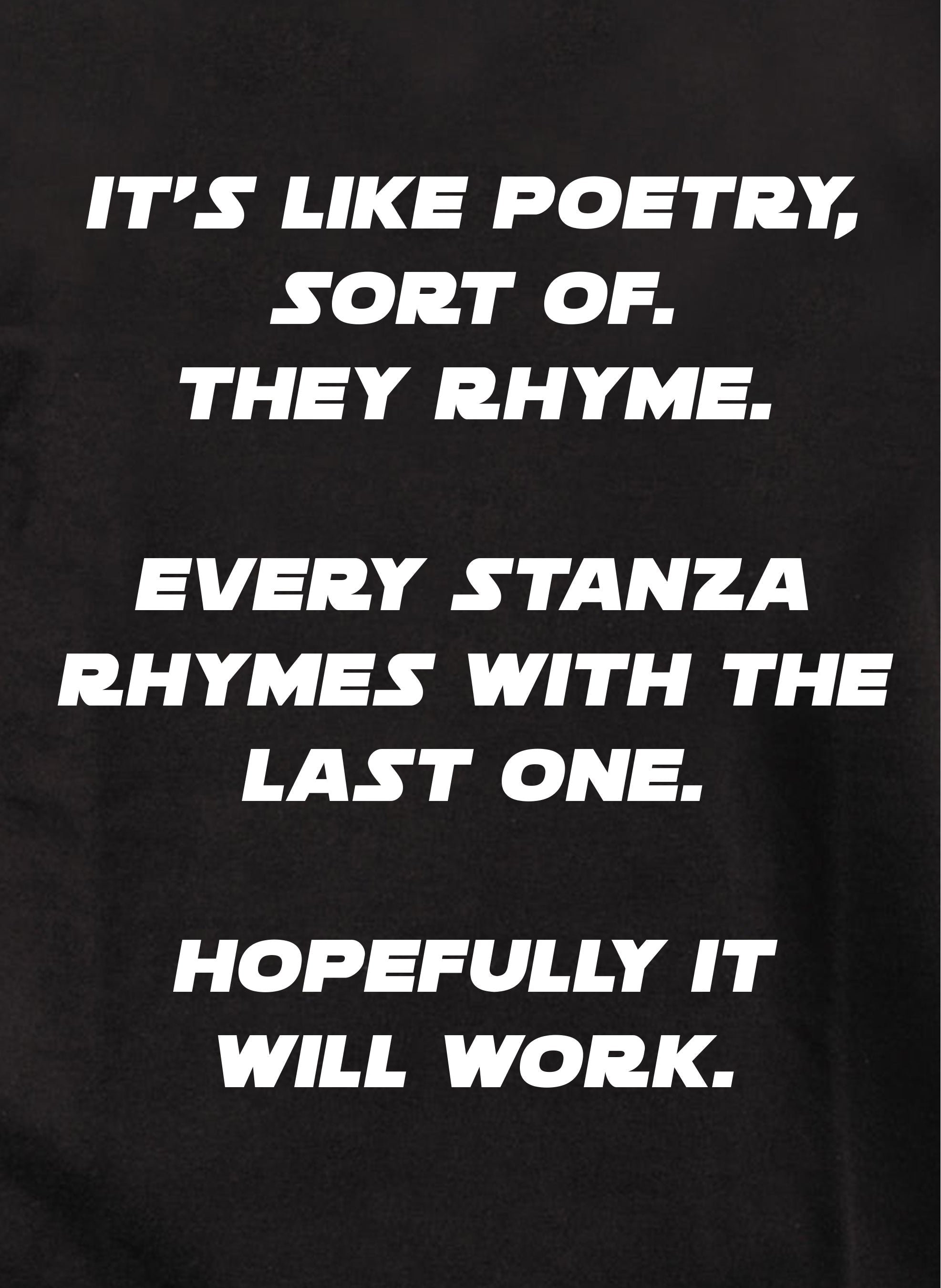 It's Like Poetry, Sort Of Kids T-Shirt