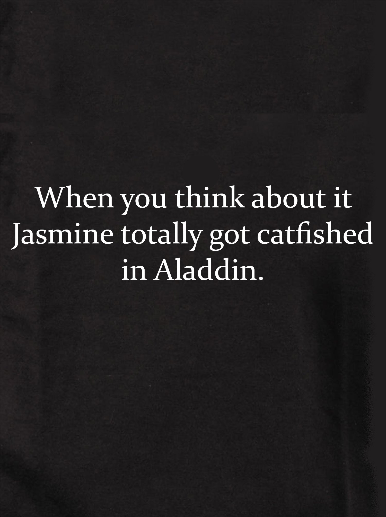 Jasmine totally got catfished in Aladdin Kids T-Shirt