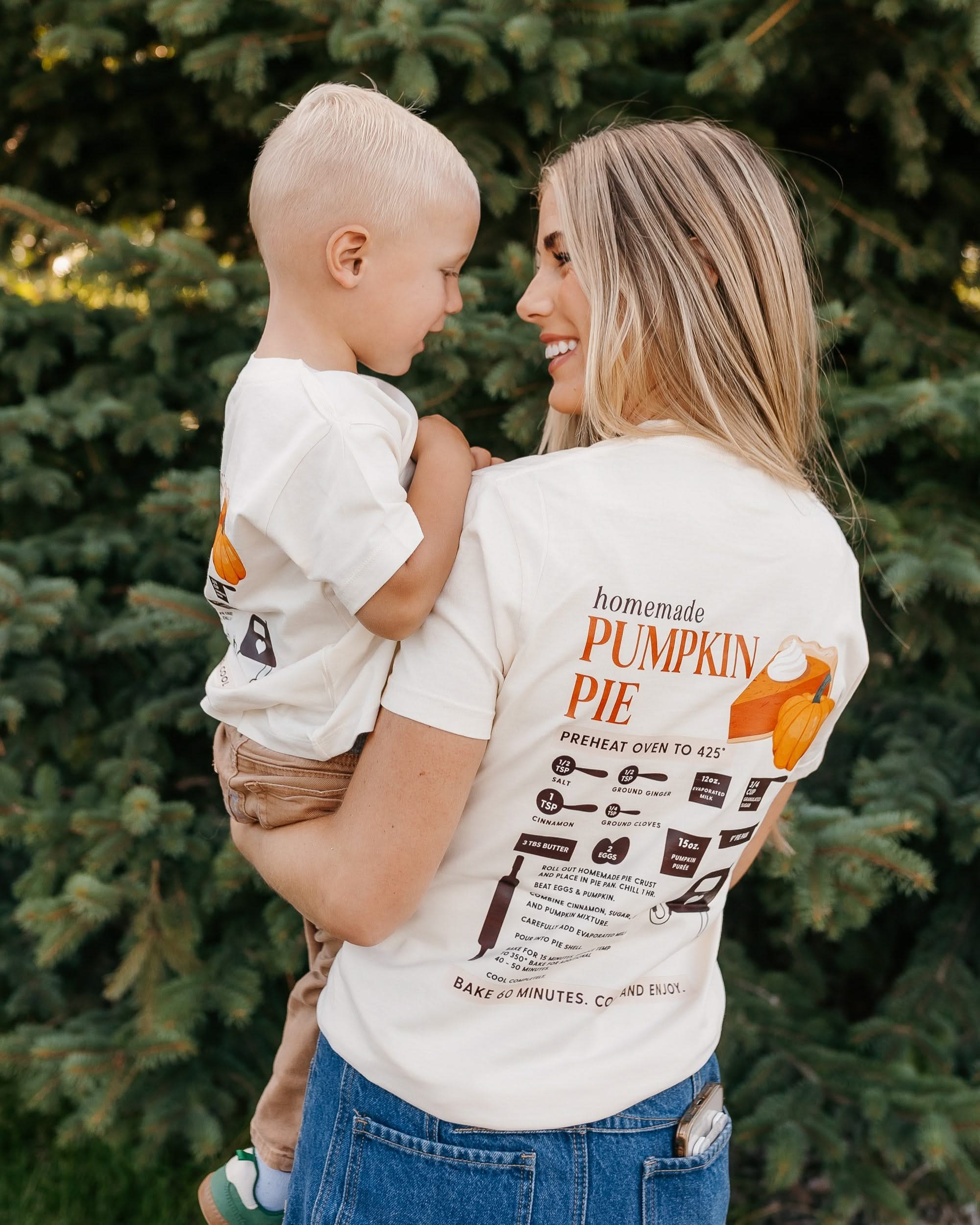 Homemade Pumpkin Pie - Set of 2 Coordinating Tees