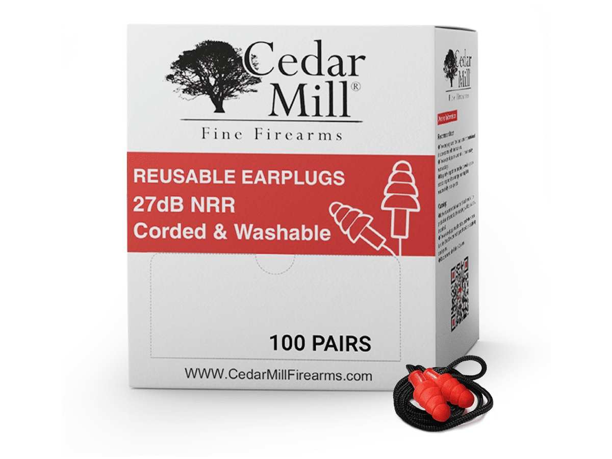 Tactical Ready Earplugs: Washable Corded (100 Pairs)