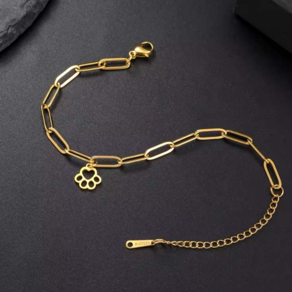 LoyalPrint Delicate Paw Print Link Bracelet