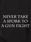 Never take a spork to a gun fight Kids T-Shirt