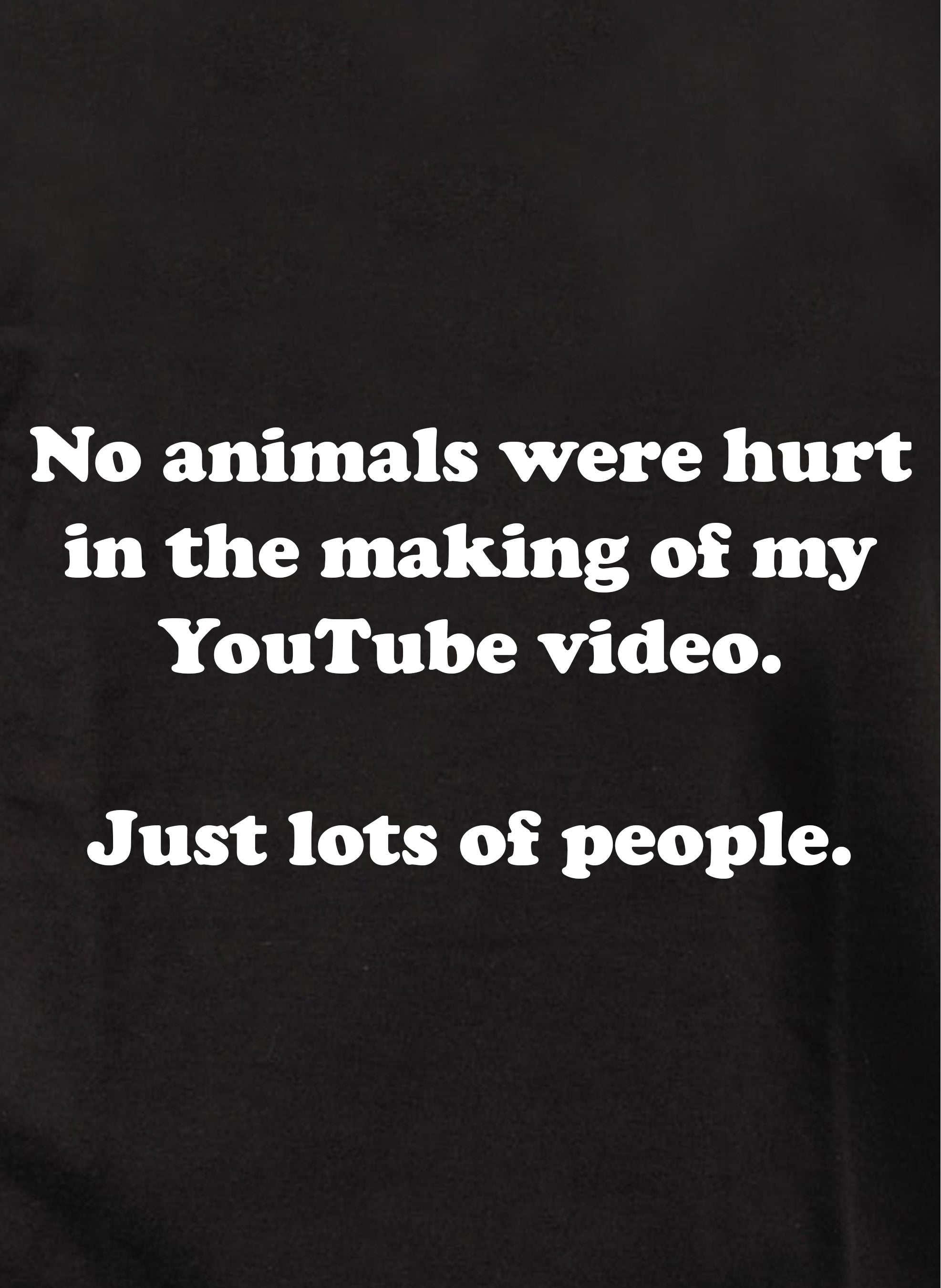 No animals were hurt in the making of my Youtube video Kids T-Shirt