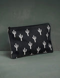 Black Saguaro Pouch, Stocking Stuffer, College Student Gift, Mother's Day Gift, Christmas Gift