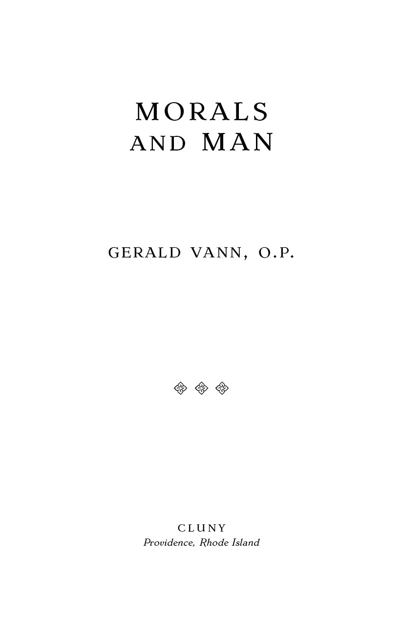 Morals and Man
