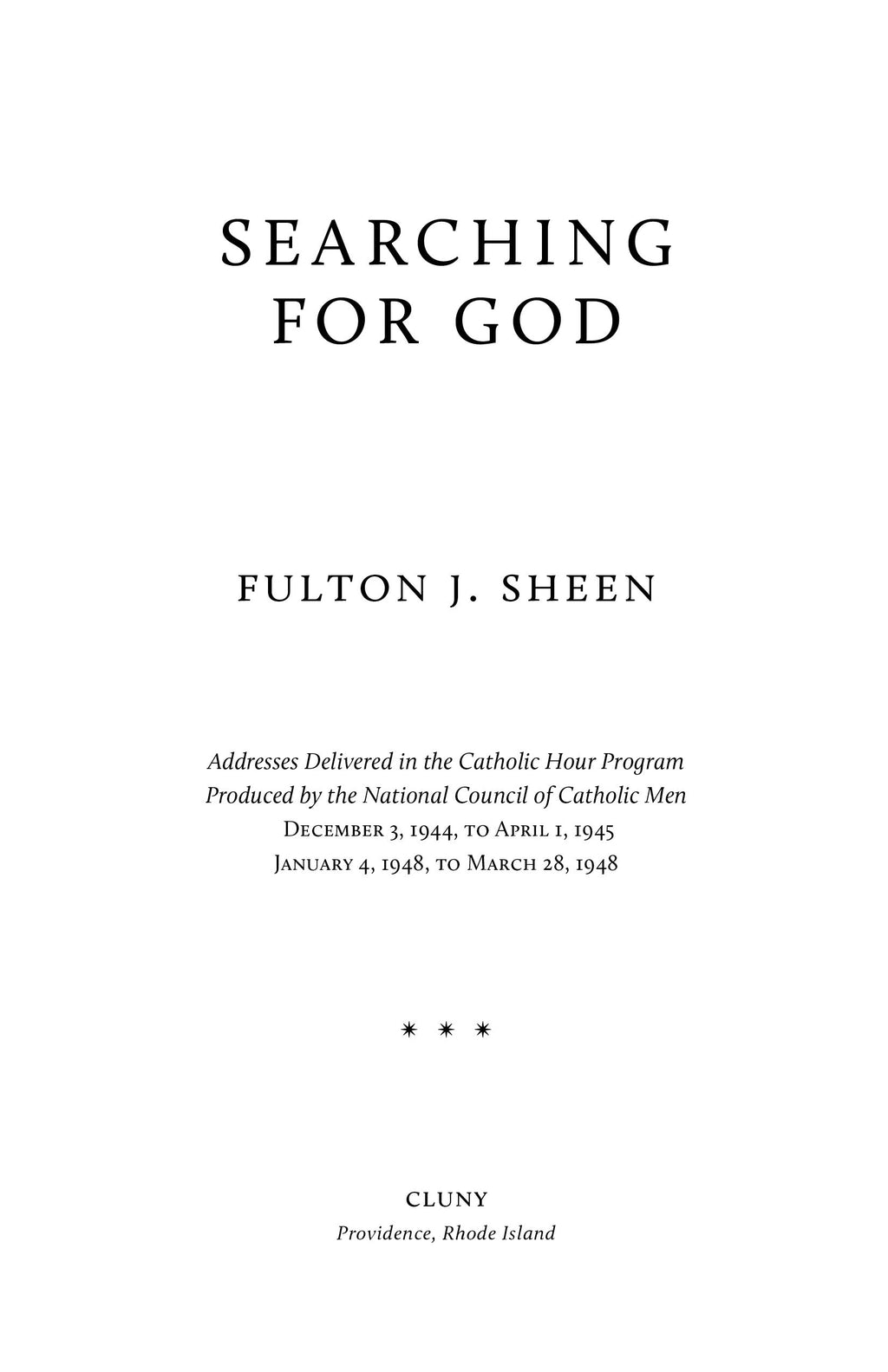 Searching for God
