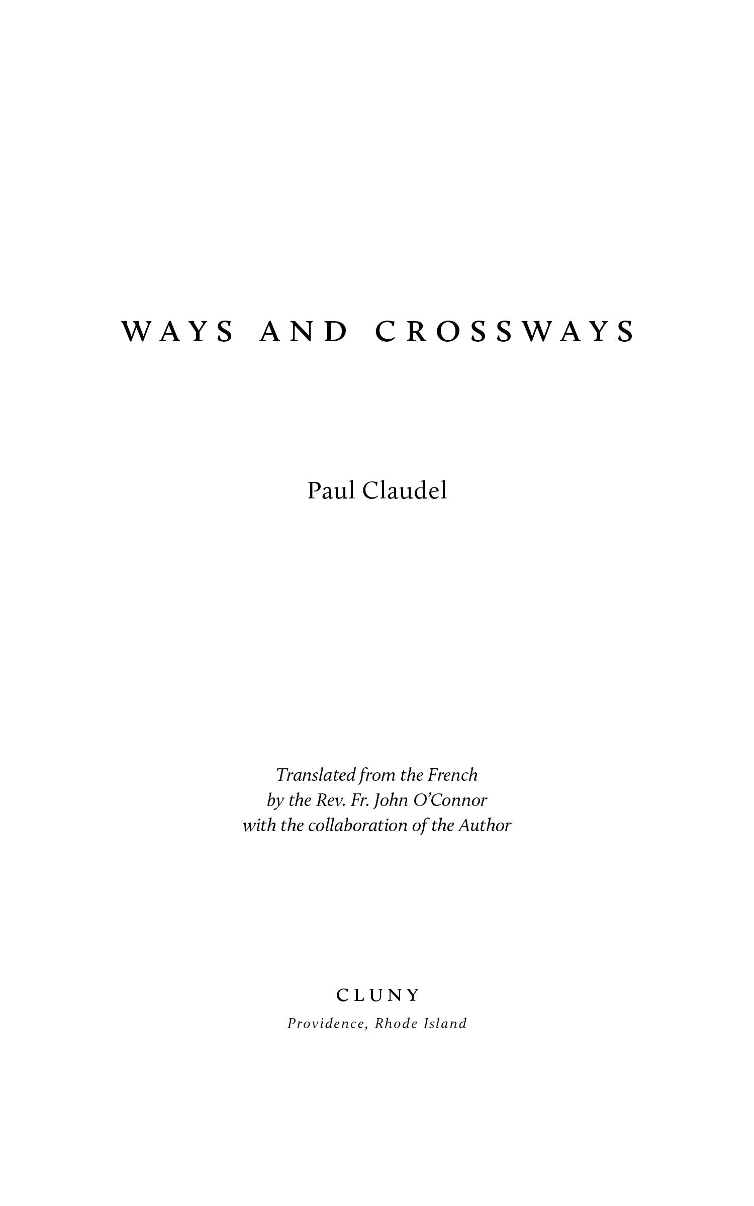 Ways and Crossways