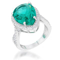 Laura 9.9ct CZ Classic Teardrop Ring