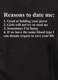 Reasons to date me Kids T-Shirt