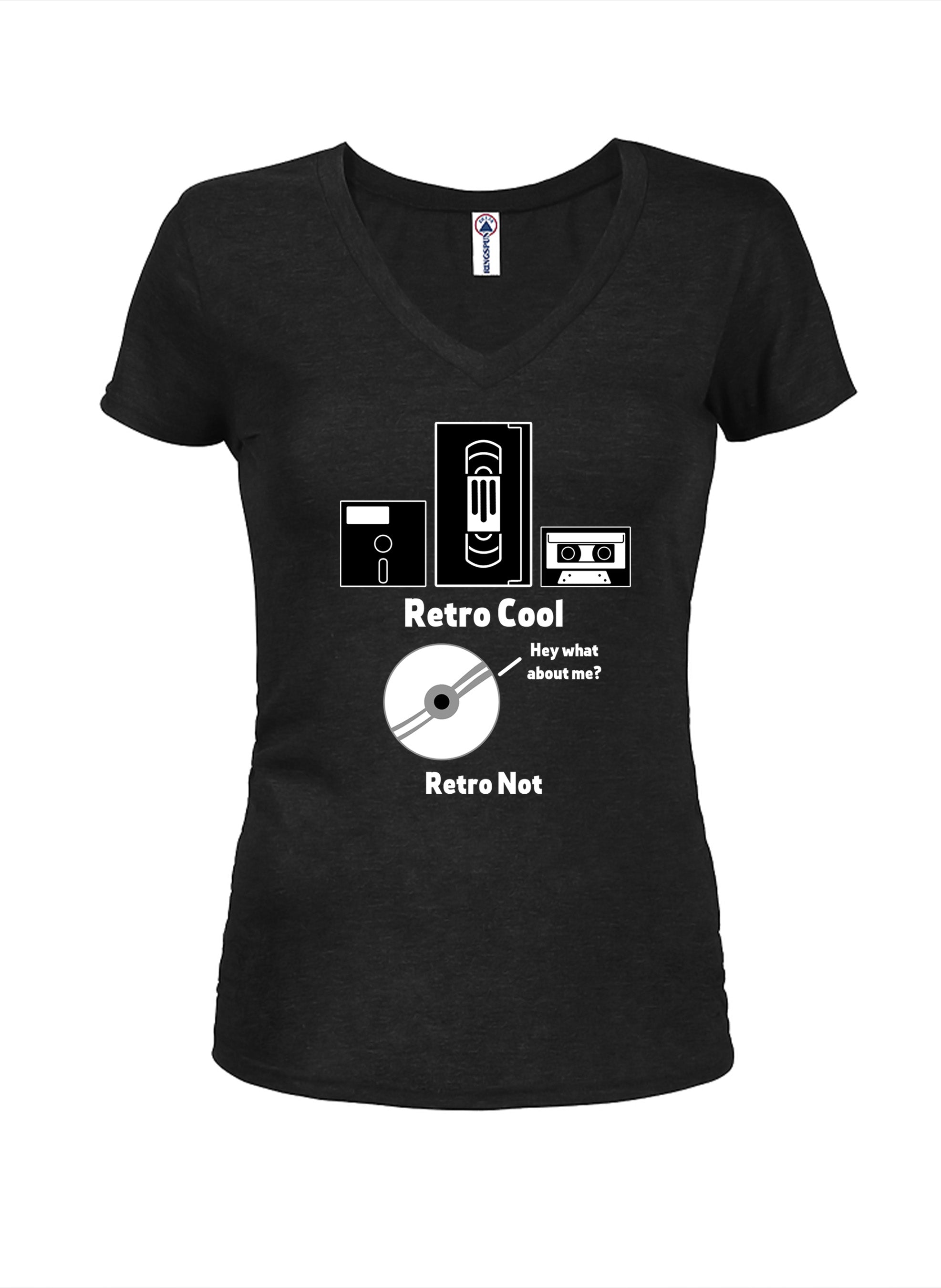 Retro Cool/Retro Not Juniors V Neck T-Shirt