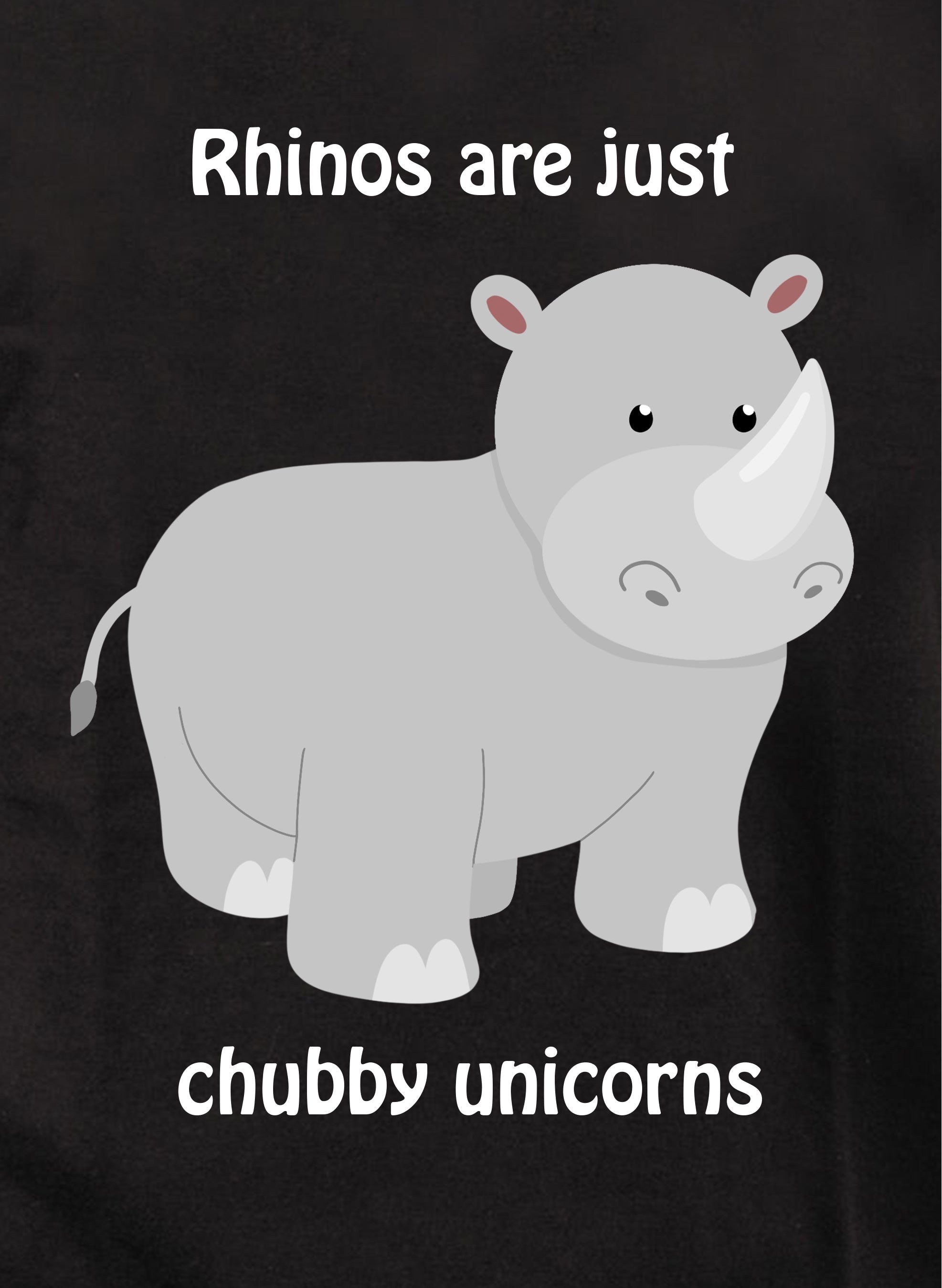 Rhinos are just chubby unicorns Kids T-Shirt