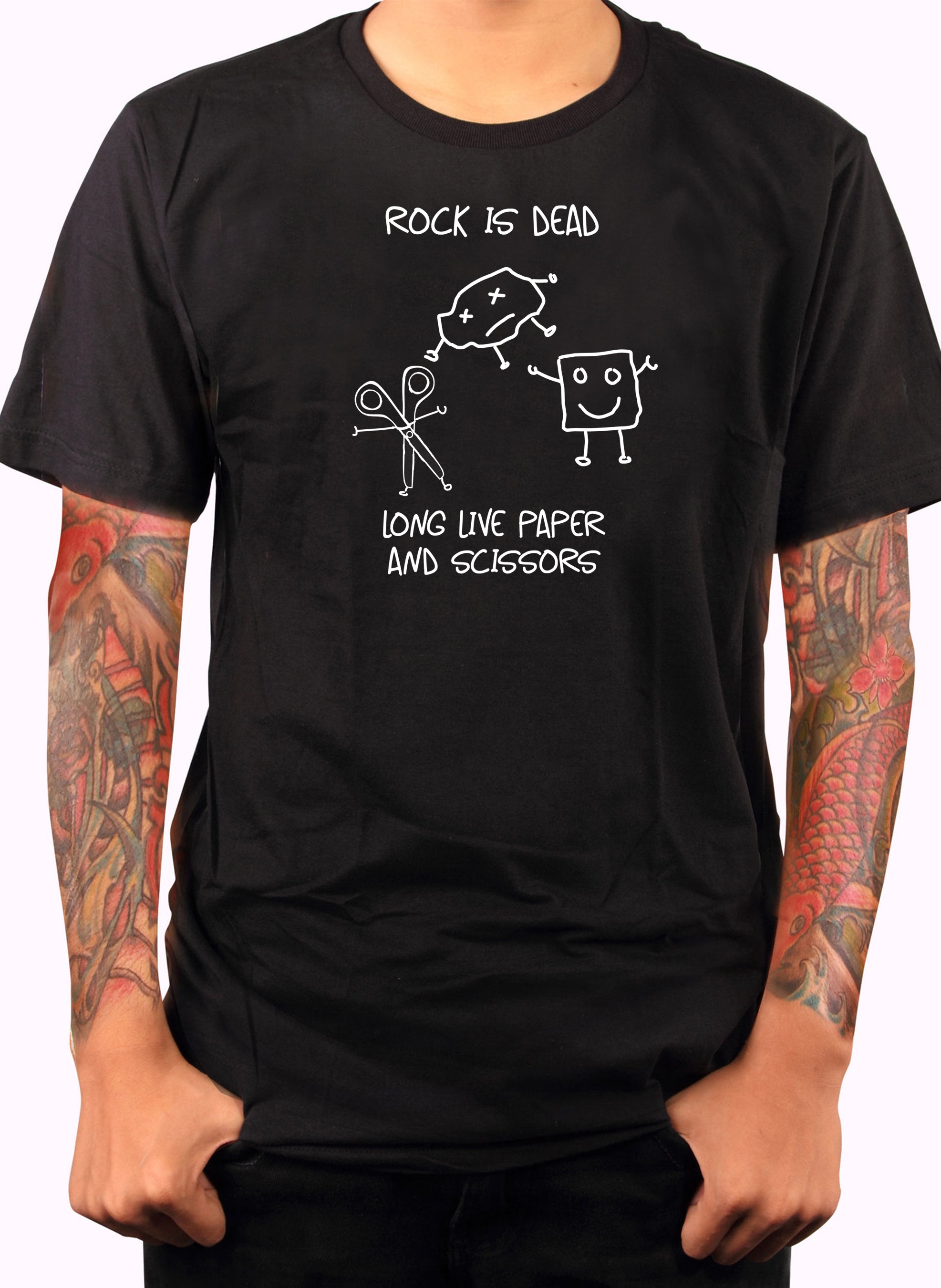 Rock is Dead Long Live Paper and Scissors T-Shirt