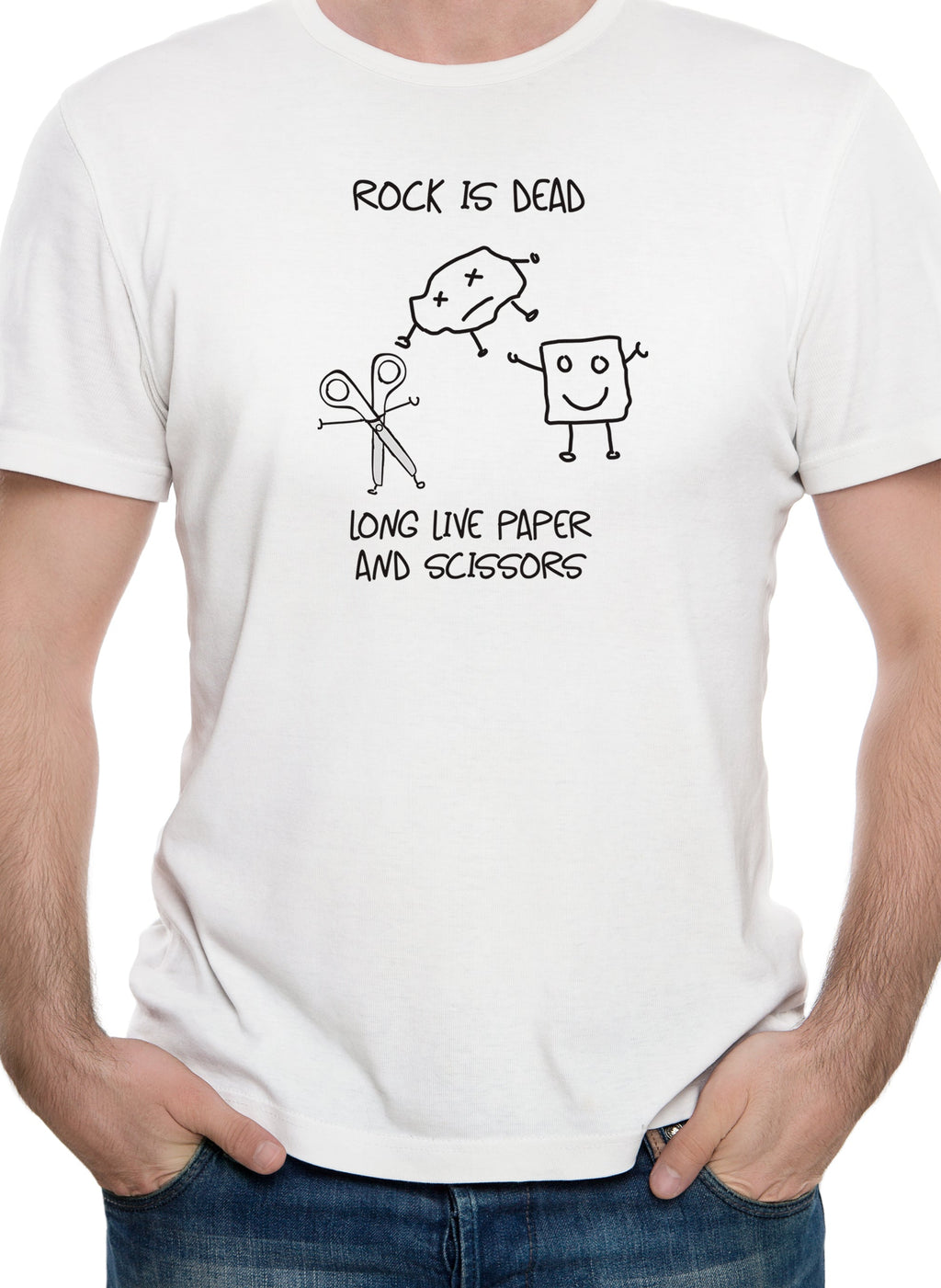 Rock is Dead Long Live Paper and Scissors T-Shirt