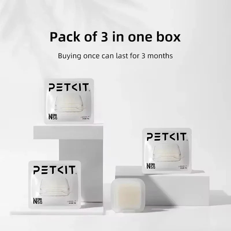 Deodorant Cube Refill for Automatic Cat Litter Box, 3-Pack (5 x 5 x 1 cm / 1.97 x 1.97 x 0.39 in) Odor Control
