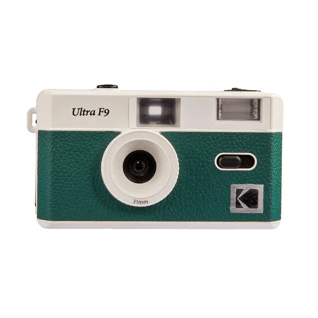 Reusable 35mm Film Camera — Classic Travel Point-and-Shoot with Built-In Flash, Yellow or Night Green