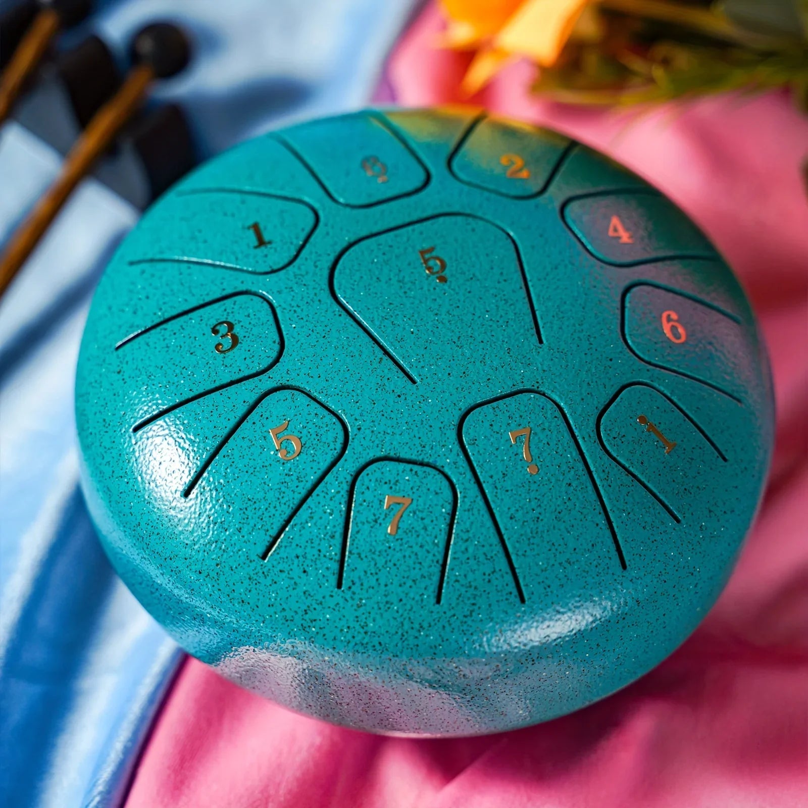 6-Inch (15.2 cm) 11-Note Steel Tongue Drum - Portable Handpan for Meditation, Yoga & Sound Healing