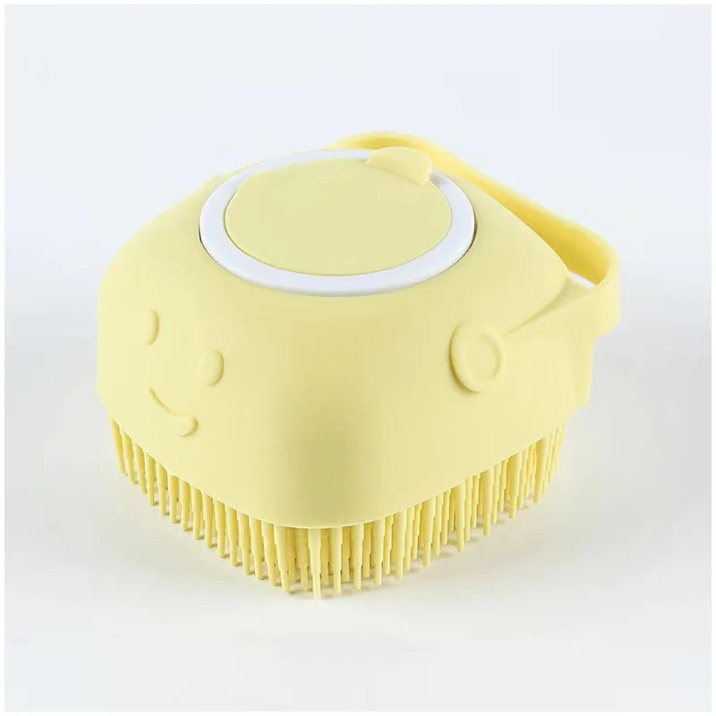 Silicone Pet Bath Massage Brush Glove for Dogs & Cats - Soft Grooming & Bathing Tool