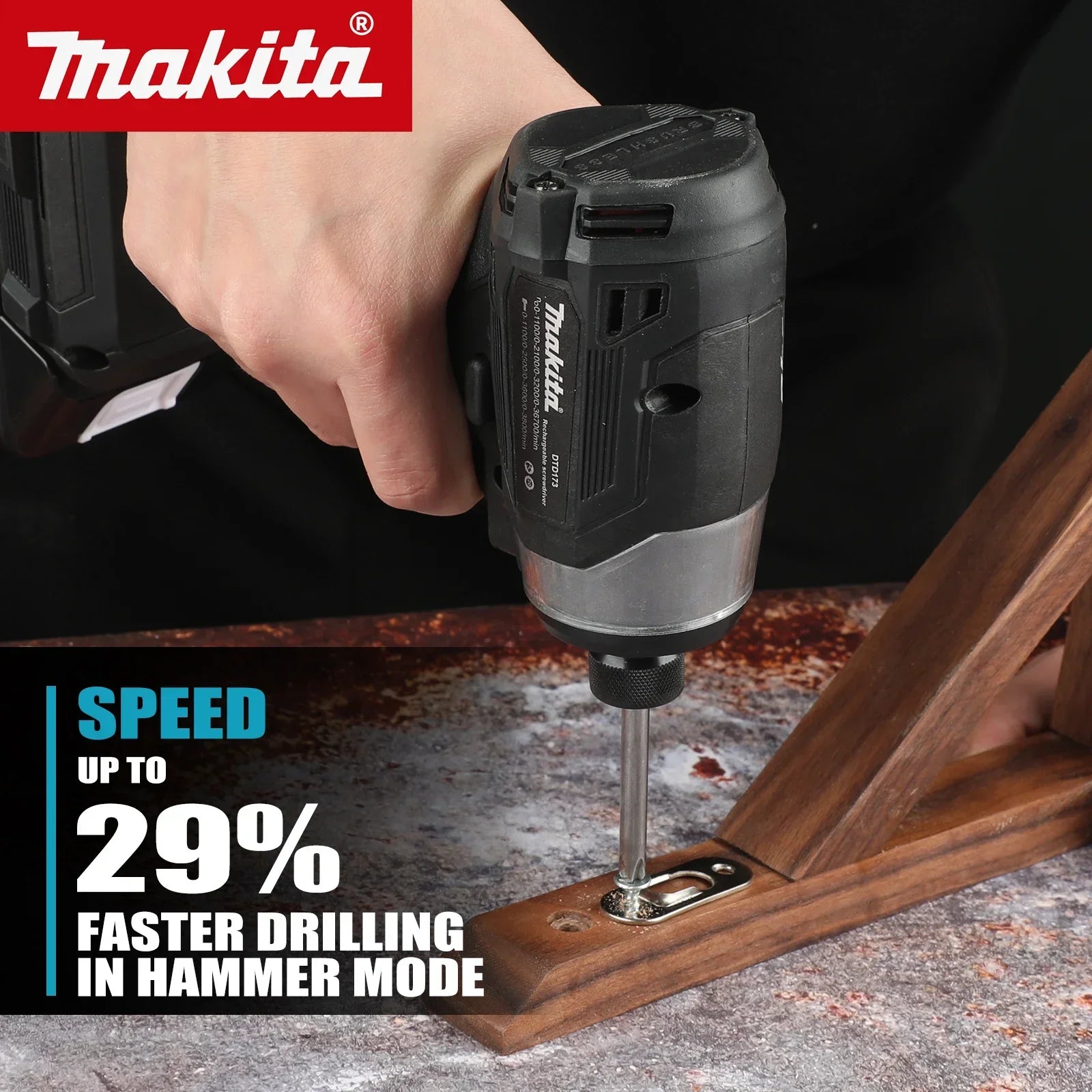 18V Cordless Brushless Impact Driver - 180 N·m (133 ft-lb) Torque, T-Mode Electric Drill & Screwdriver for Wood and Bolt Driving, Rechargeable