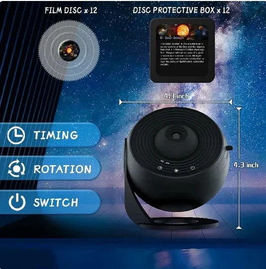 Galaxy Star Projector Night Light 360° Rotating LED Planetarium Lamp – Starry Sky Nightlight for Kids Room & Home Decor