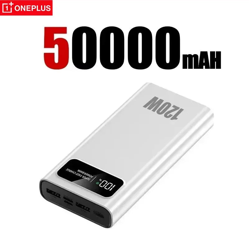 120W 200000mAh Digital Display Portable Power Bank - Fast Charger for Smartphones & Laptops (USB-A, USB-C, Micro USB)
