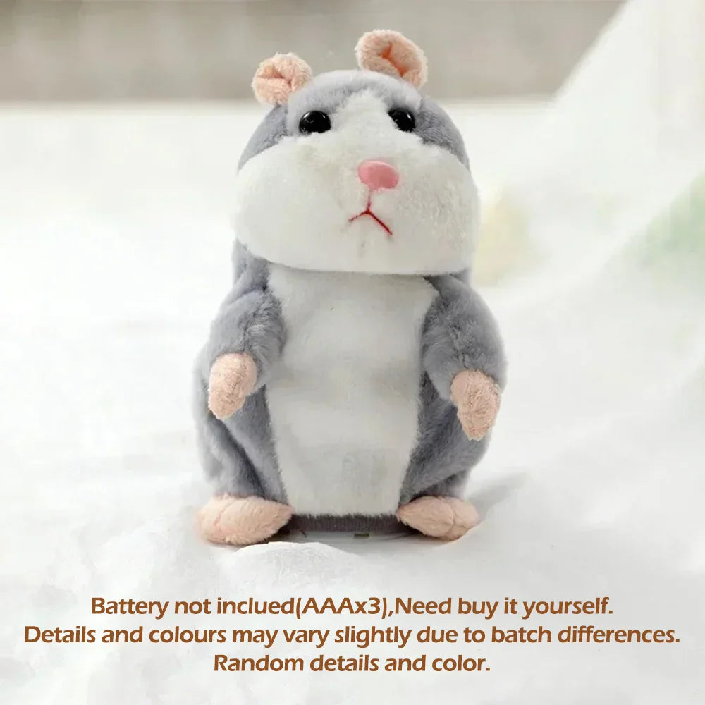 Interactive Talking Hamster Plush Toy, Nodding Voice-Imitating Stuffed Animal, Soothing Baby & Kids Gift