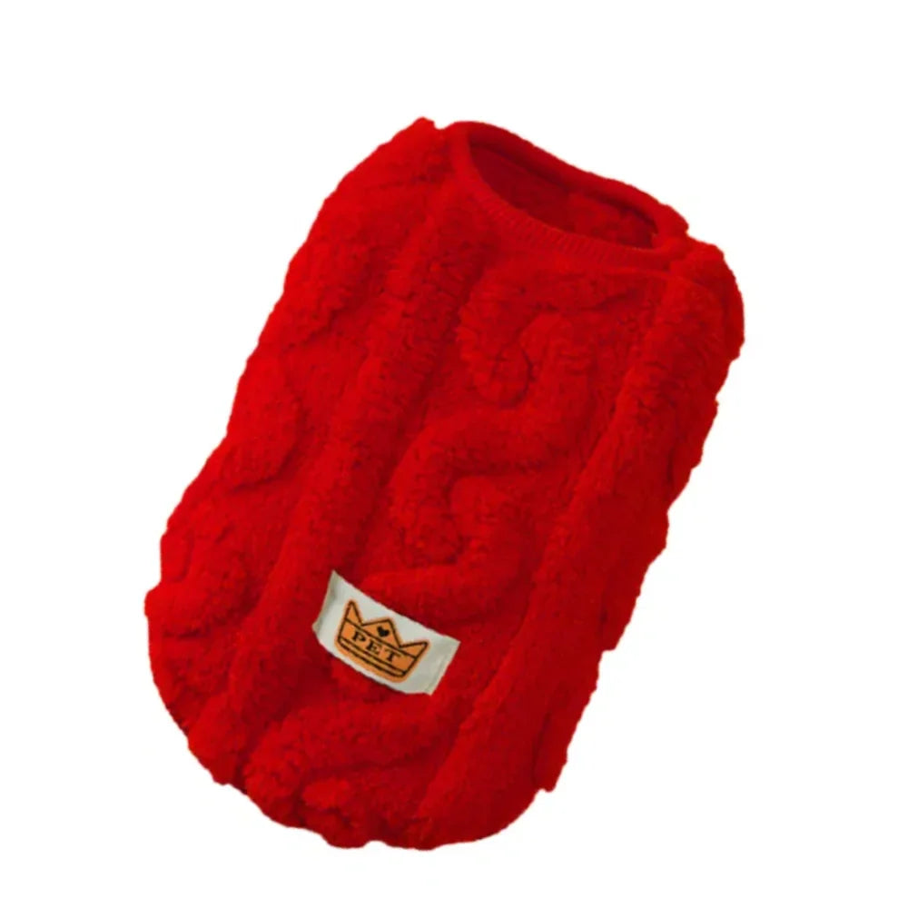 Soft Fleece Dog & Cat Sweater - Warm Autumn Winter Puppy Vest, Sizes XS-XL (7.9-15.7 in / 20-40 cm)