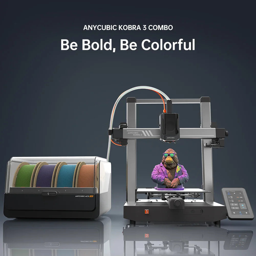 Multi-Color High-Speed FDM 3D Printer – Up to 600 mm/s, 250 x 250 x 260 mm (9.84 x 9.84 x 10.24 in), Auto-Leveling, Wi‑Fi