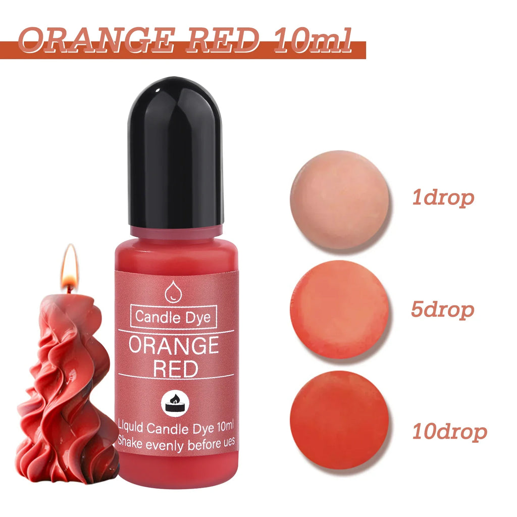 Liquid Candle Dye Pigment 10ml (0.34 fl oz) - Aromatherapy & DIY Candle Colorant