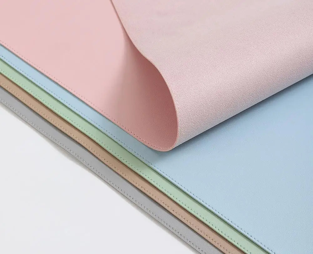 Large PU Leather Desk Pad Non-Slip Stitched Edge Office Mouse Pad and Desk Blotter