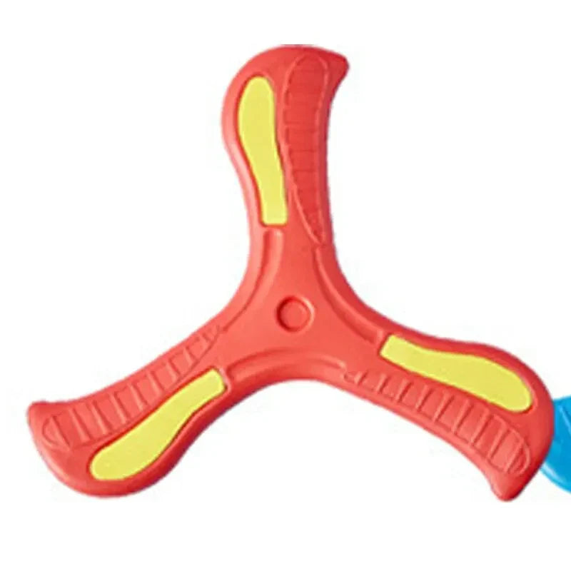 Soft Foam Boomerang Flying Disc for Kids & Adults - 9 x 9 in (23 x 23 cm) Three-Leaf Outdoor Throwing Toy, Unisex