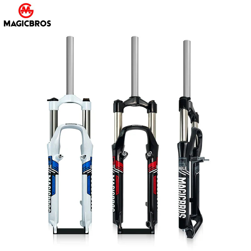 26-Inch MTB Suspension Fork — 110mm (4.3in) Travel, Disc & V-Brake Compatible, 9×100mm QR, 250mm (9.84in) Steerer