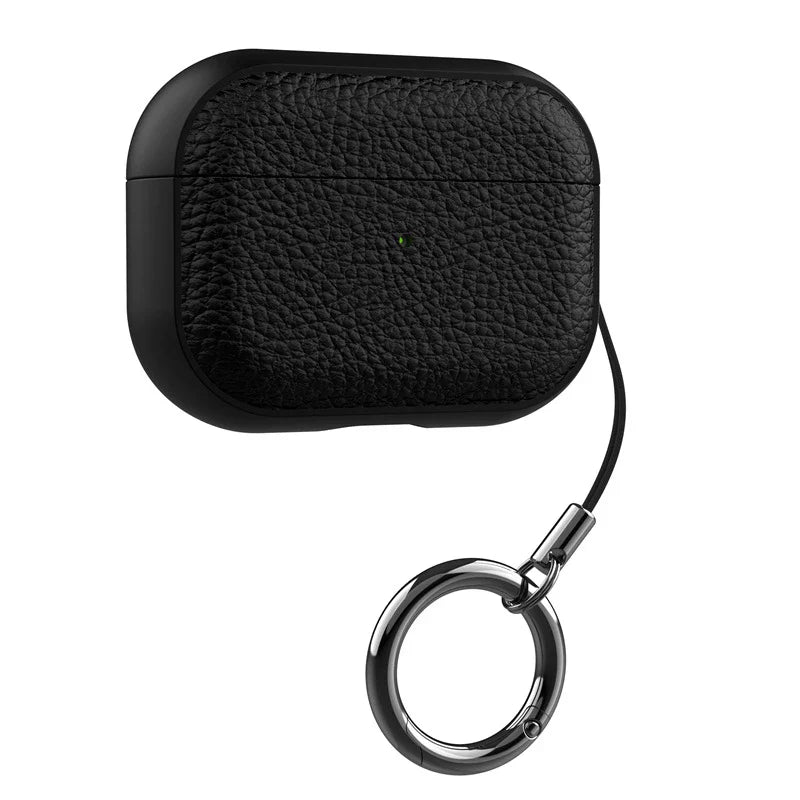 Soft TPU & PU Leather AirPods Case with Lanyard - Shockproof Protective Cover for AirPods 1/2/3/4 & Pro Series