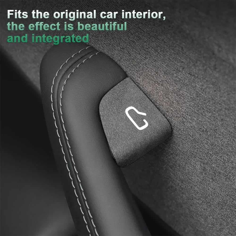 Premium Italian Alcantara Suede Door Switch Trim Cover - Interior Car Accessories (4-Pack)