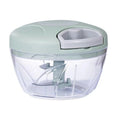 Manual Rope Food Chopper — 500ml & 900ml (17 fl oz / 30 fl oz) Stainless Steel Blade Garlic, Onion & Vegetable Slicer