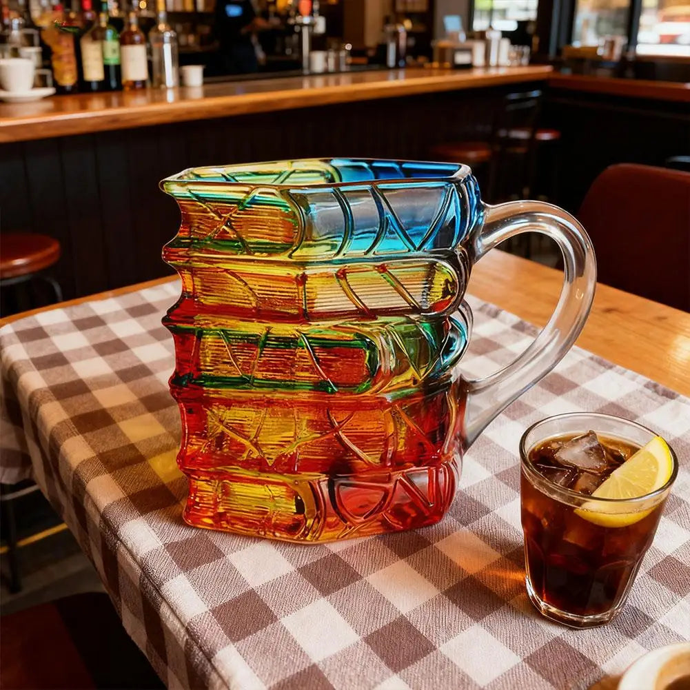 350ml (12 fl oz) Book-Shaped Glass Coffee & Tea Mug – Creative Drinkware & Desk Decor for Book Lovers