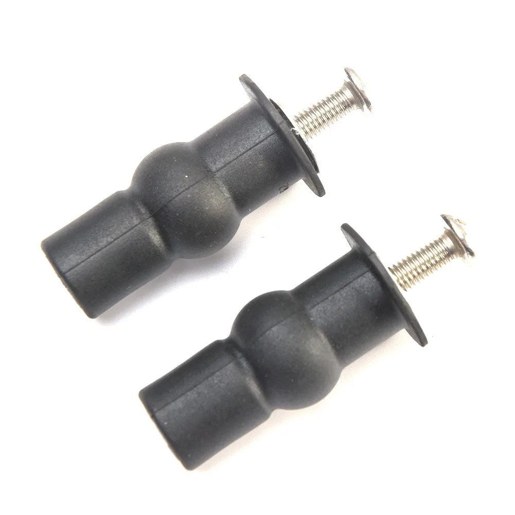 2-Pack Top-Fix Toilet Seat Hinge Repair Kit – Expansion Screws & Rubber Well Nuts (48 x 4.6 mm / 1.89 x 0.18 in, 40 mm / 1.57 in)
