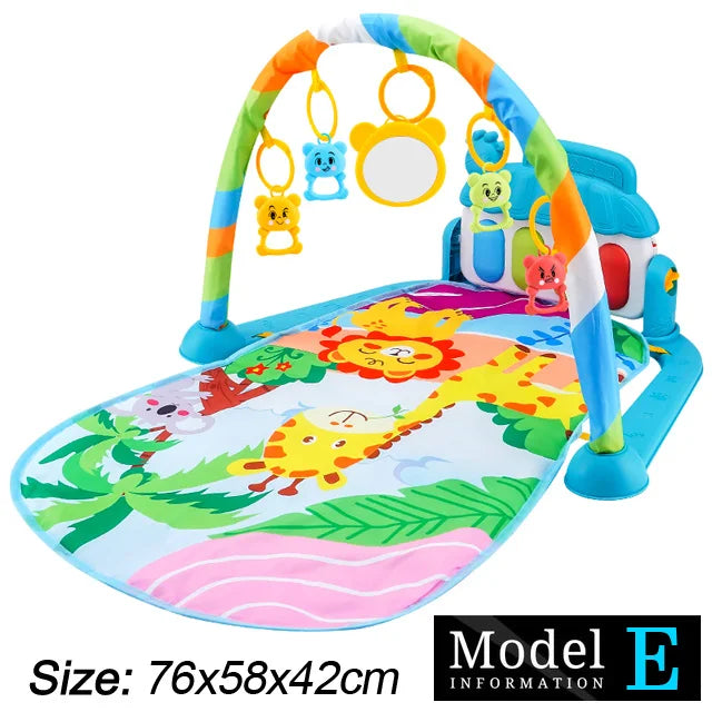 Baby Kick & Play Piano Gym Mat - Musical Tummy Time Activity Playmat for 0-36 Months (30 x 23 x 16.5 in / 76 x 58 x 42 cm)