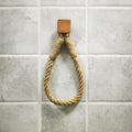 Nail-Free No-Drill Rope Paper Towel & Toilet Roll Holder - Wall-Mounted Towel Rack and Tissue Hook