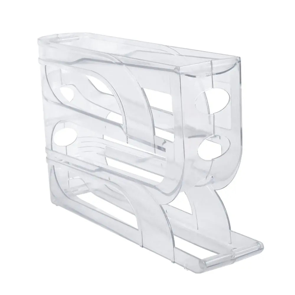 Automatic Egg Roller Rack for Refrigerator – 3- or 4-Layer Space-Saving Egg Organizer (Holds 20/30 Eggs)