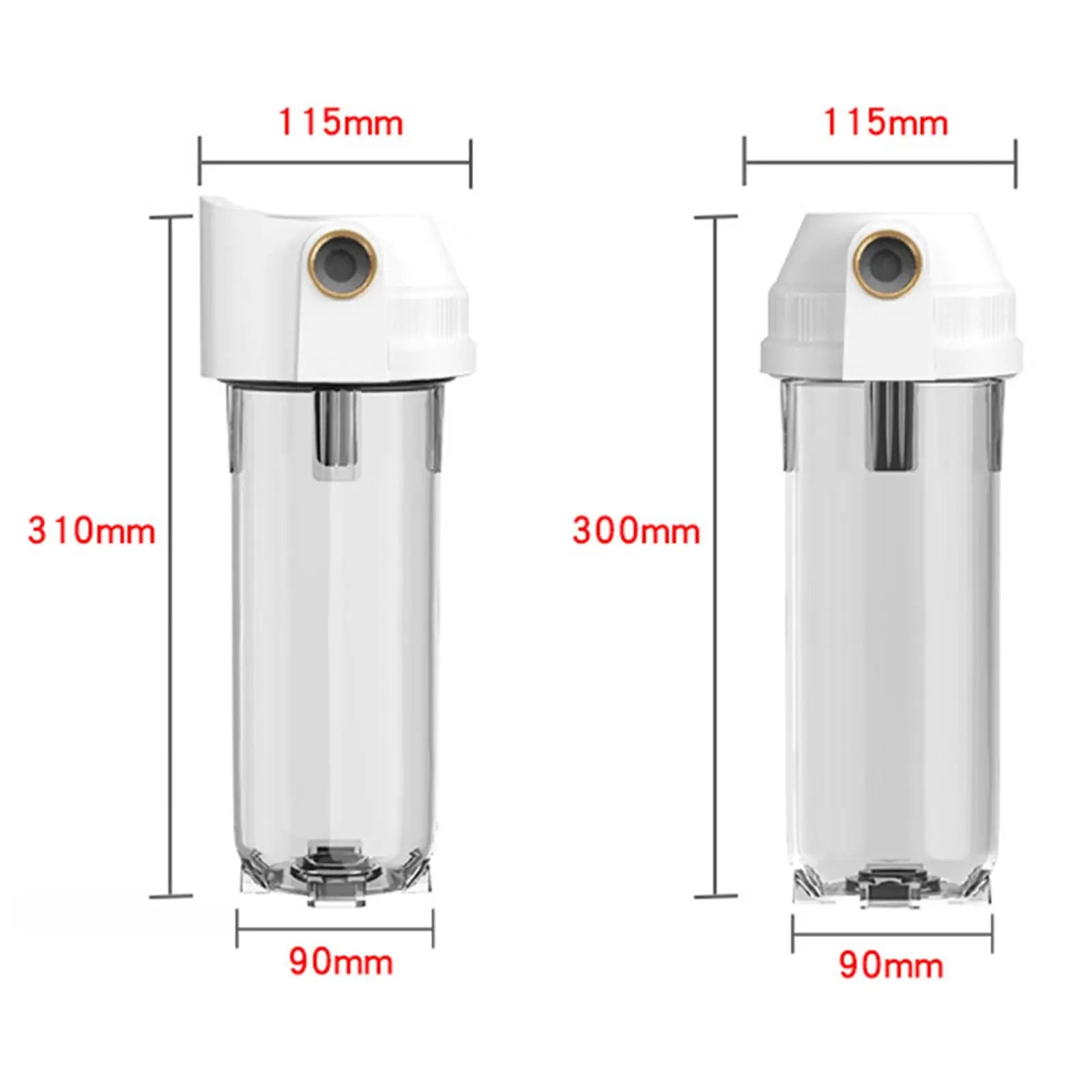 10-Inch (25 cm) Transparent PET Proof Bottle Water Filter Replacement Cartridge for Kitchen Water Purifiers